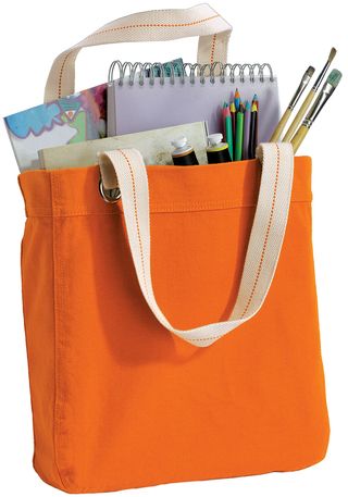 Port Authority® 11oz 100% Cotton Canvas Allie Shopping Tote Bag - 15.75"h x 13.25"w x 3.5"d